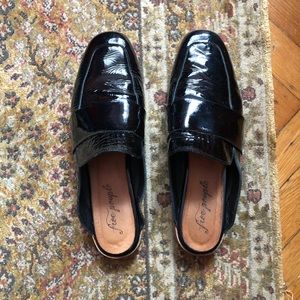 Free People Black At Ease Loafer Mules